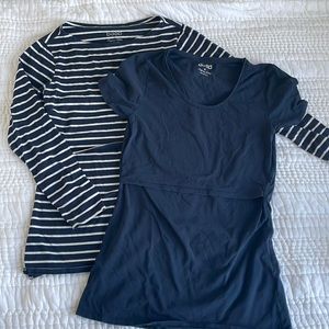 two boob design nursing tops in EUC!